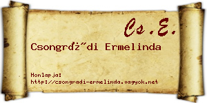 Csongrádi Ermelinda névjegykártya